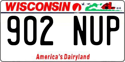 WI license plate 902NUP