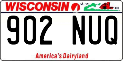 WI license plate 902NUQ