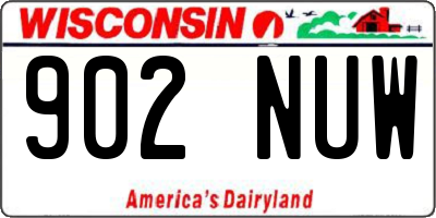WI license plate 902NUW
