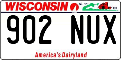 WI license plate 902NUX