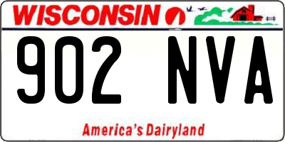 WI license plate 902NVA