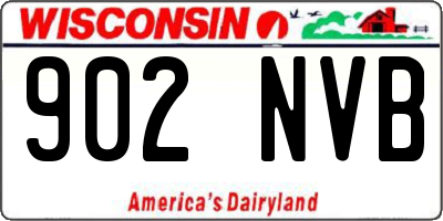 WI license plate 902NVB