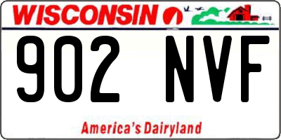 WI license plate 902NVF