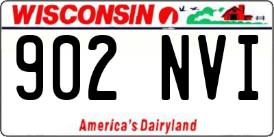 WI license plate 902NVI