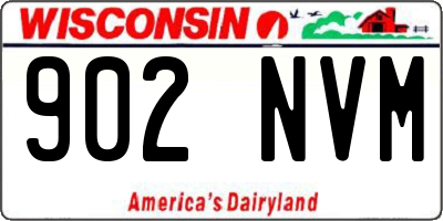 WI license plate 902NVM