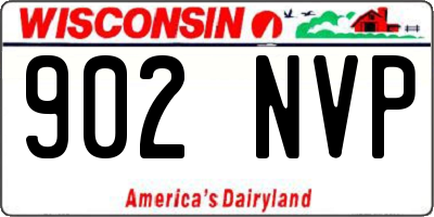 WI license plate 902NVP
