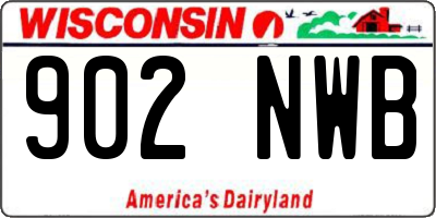 WI license plate 902NWB