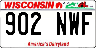 WI license plate 902NWF