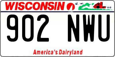 WI license plate 902NWU
