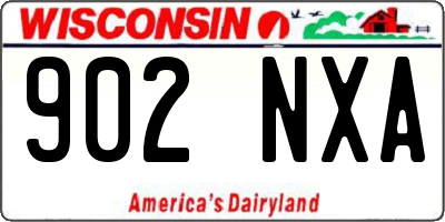 WI license plate 902NXA