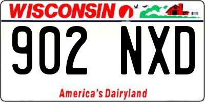 WI license plate 902NXD