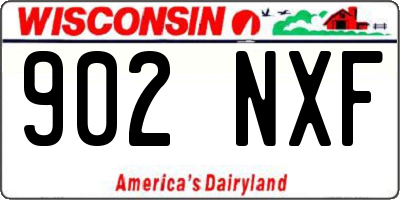 WI license plate 902NXF