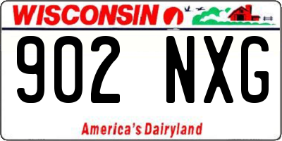 WI license plate 902NXG
