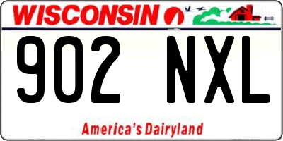 WI license plate 902NXL