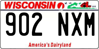 WI license plate 902NXM