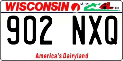 WI license plate 902NXQ