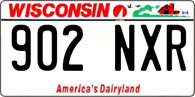 WI license plate 902NXR