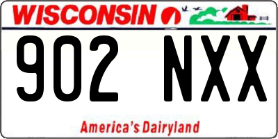 WI license plate 902NXX