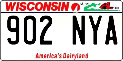 WI license plate 902NYA