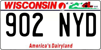 WI license plate 902NYD