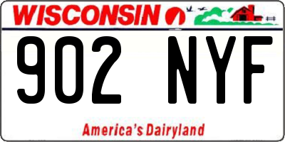 WI license plate 902NYF