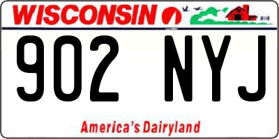 WI license plate 902NYJ