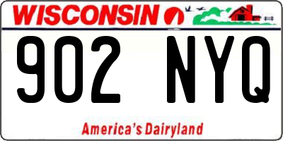 WI license plate 902NYQ