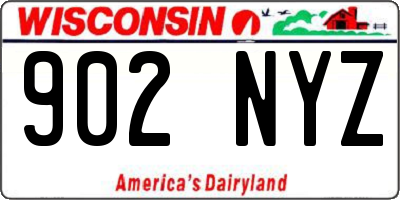 WI license plate 902NYZ