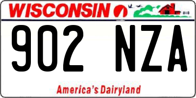 WI license plate 902NZA