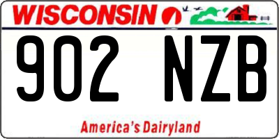 WI license plate 902NZB