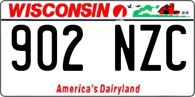 WI license plate 902NZC