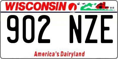 WI license plate 902NZE