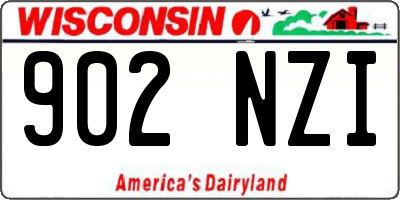 WI license plate 902NZI