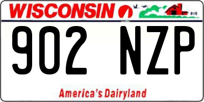 WI license plate 902NZP