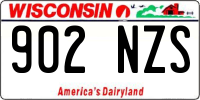 WI license plate 902NZS