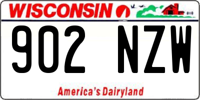 WI license plate 902NZW