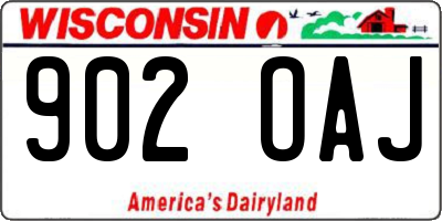 WI license plate 902OAJ