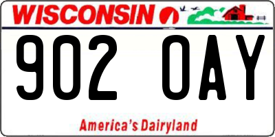 WI license plate 902OAY