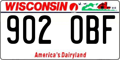 WI license plate 902OBF