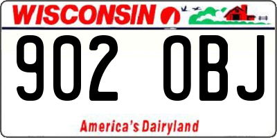 WI license plate 902OBJ