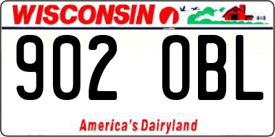 WI license plate 902OBL
