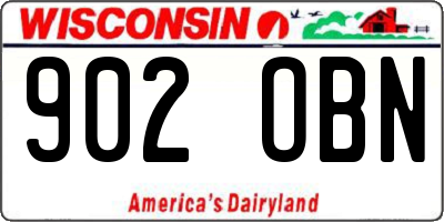 WI license plate 902OBN
