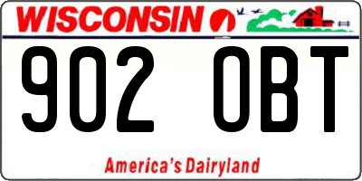 WI license plate 902OBT