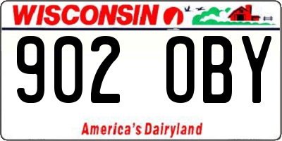 WI license plate 902OBY