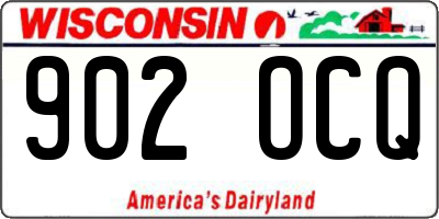 WI license plate 902OCQ