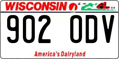 WI license plate 902ODV