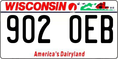 WI license plate 902OEB