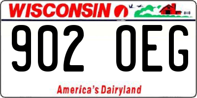 WI license plate 902OEG