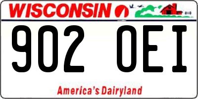 WI license plate 902OEI