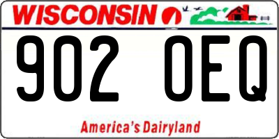 WI license plate 902OEQ